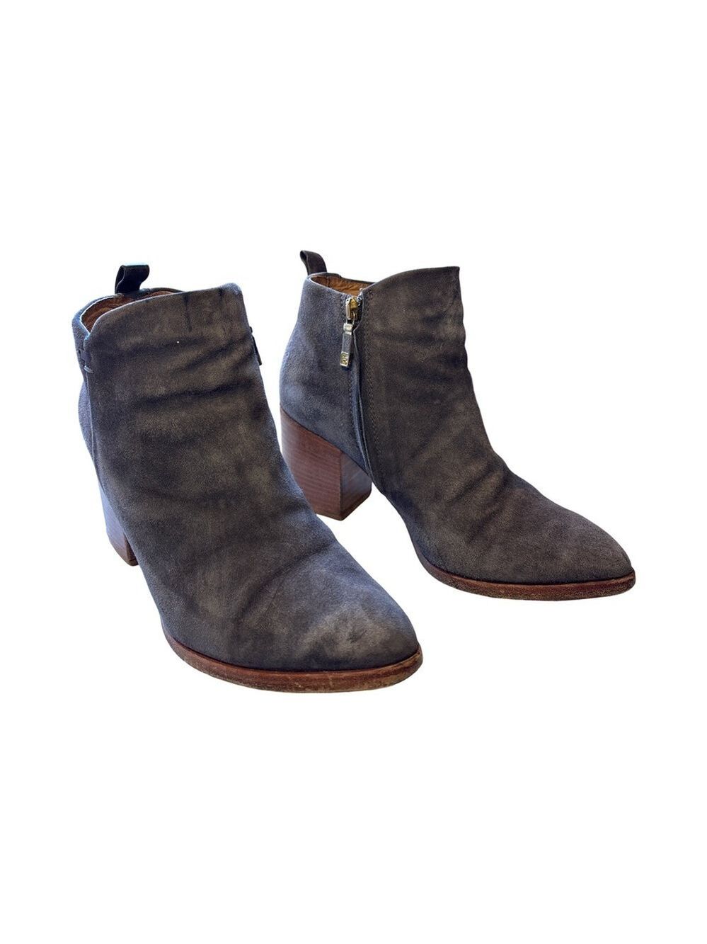 Alberto Fermani Charcoal Grey Suede  Ankle Boots 37 1/2/7.5